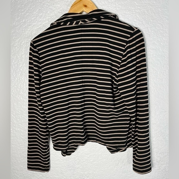 Anthropologie Dolan Left Coast Black and Tan Striped Jacket Blazer Womens Medium - Picture 8 of 10